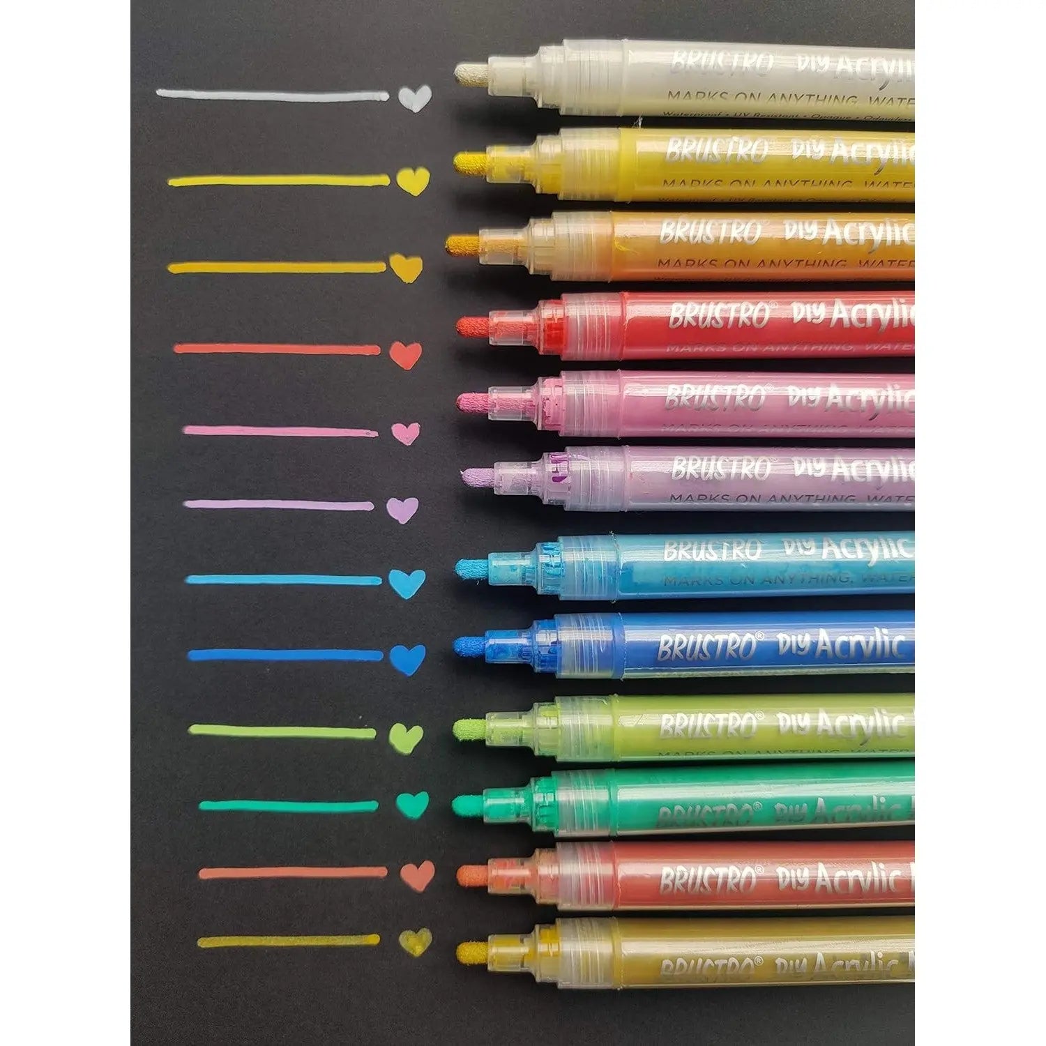 Brustro DIY Acrylic Marker 2mm Tip Set Brustro